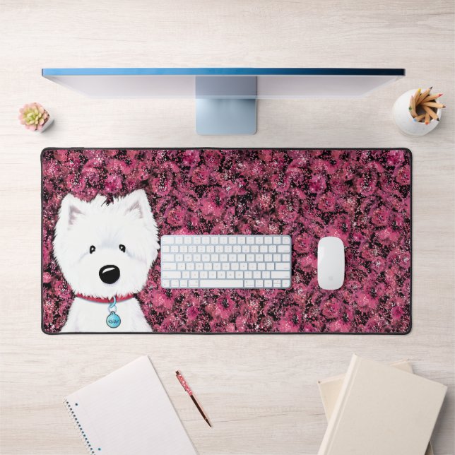 Westie Floral Impressions Desk Mat Schreibtischunterlage (Büro 1)