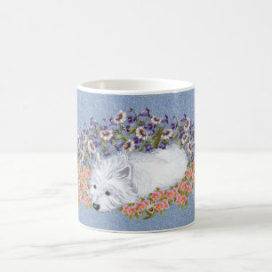 Westie Floral Repose Kaffeetasse