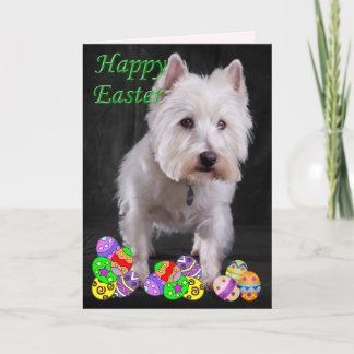 Westie fröhliche Ostern Feiertagskarte