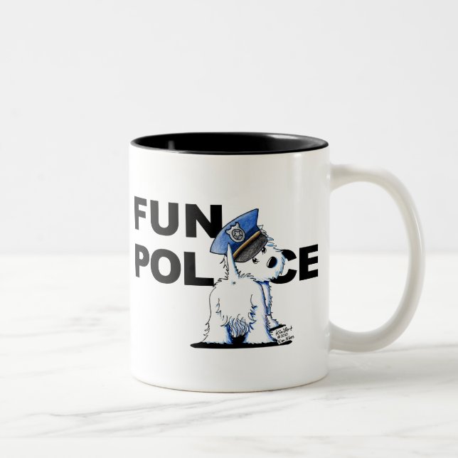 Westie FUN POLICE Tasse (Rechts)