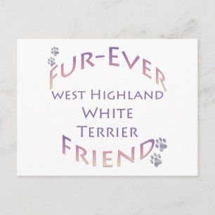 Westie Furever Friend Postkarte