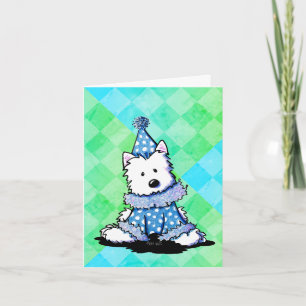 Westie Geburtstagsclown Karte