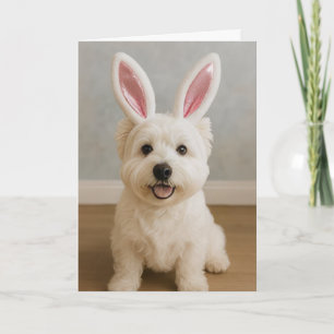 Westie-Geburtstagskarte zum Osterfest Karte