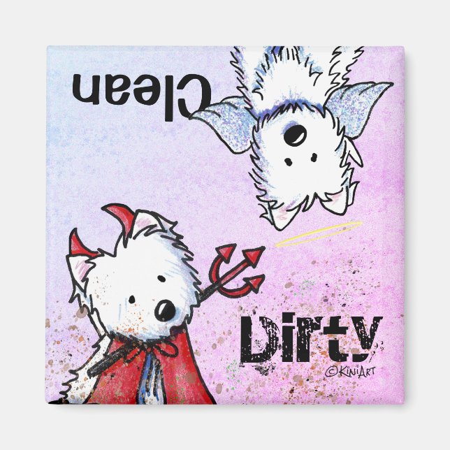 Westie Geschirrspüler-Magnet Magnet (Vorne)