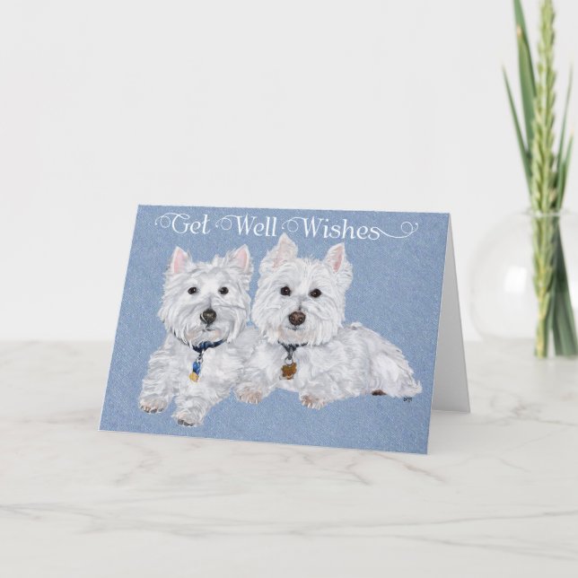 Westie Get Well Card Karte (Vorderseite)