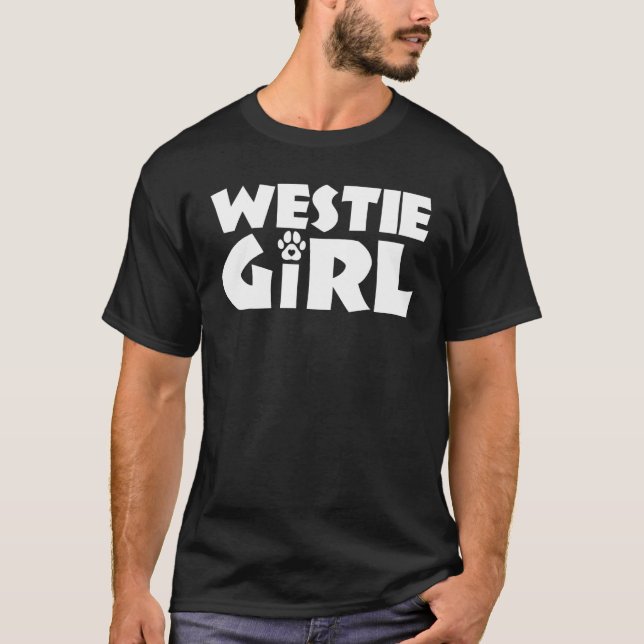 Westie Girl Funny Pet West Highland White Terrier T-Shirt (Vorderseite)