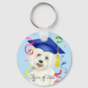 Westie Graduate Schlüsselanhänger