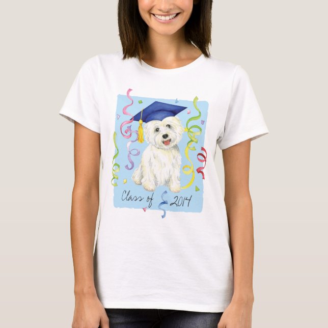 Westie Graduate T-Shirt (Vorderseite)