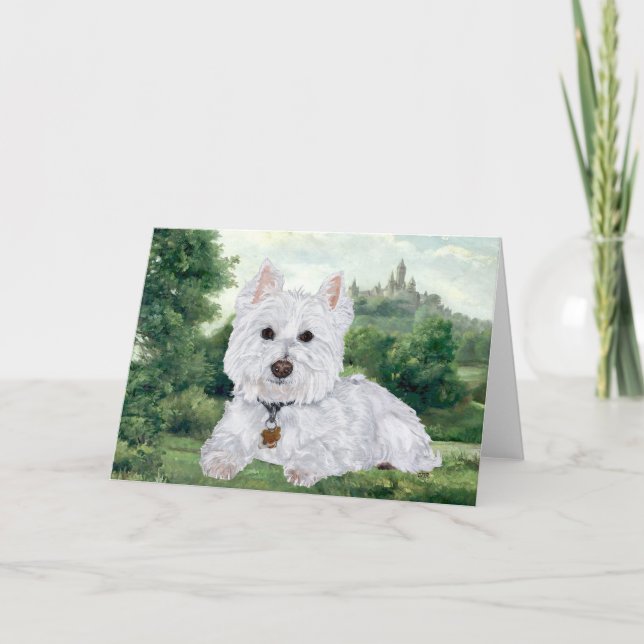 Westie Grußkarte Karte (Vorderseite)