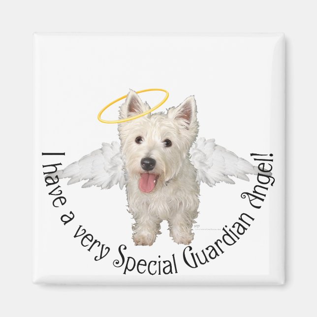 Westie Guardian Angels Magnet (Vorne)