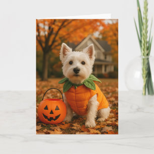 Westie Halloween Karte