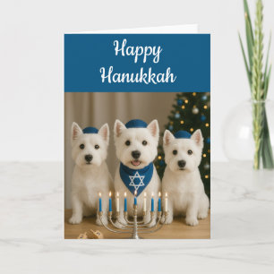 Westie Hanukkah Card - Leere Karte
