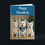 Westie Hanukkah Card - Leere Karte<br><div class="desc">Westie Hanukkah Grußkarte. Ideal für Geburtstage oder einfach nur hallo sagen! Ideal auch für Hunde-Mamas und Hunde-Vater!</div>