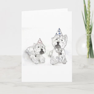 Westie Happy Birthday Karte