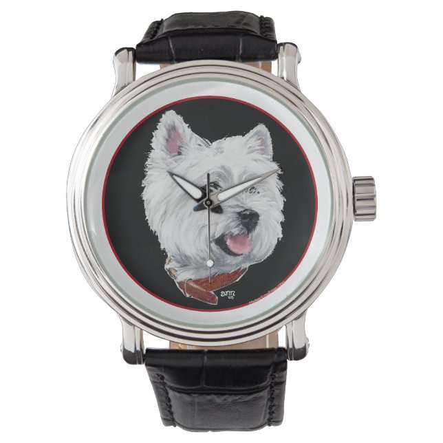Westie Head Armbanduhr (Vorderseite)