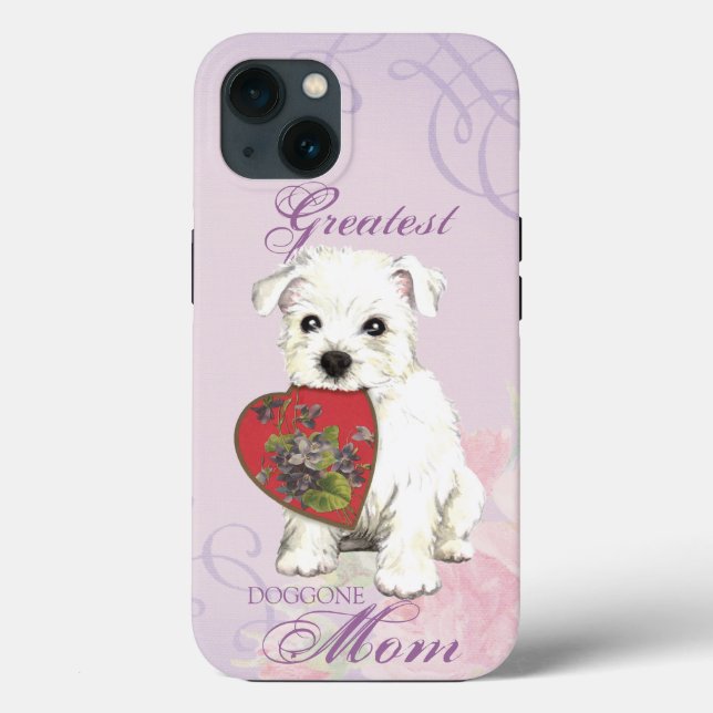 Westie Heart Mama Case-Mate iPhone Hülle (Rückseite)