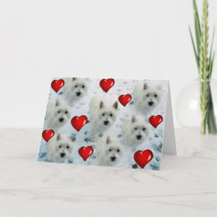 Westie Hearts Greetings Card Geburtstag Weihnachte Feiertagskarte