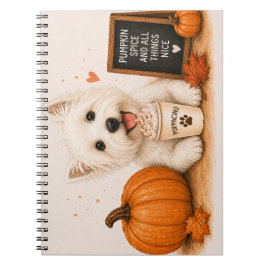 Westie Herbst-Café Notizblock