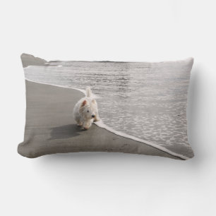 Westie Hund Foto Lumbar Kissen