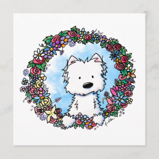 Westie-Hund-Frühlingsring Einladung