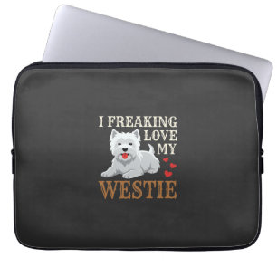 Westie Hund Liebe Typografie Laptopschutzhülle