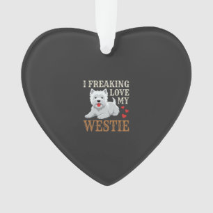 Westie Hund Liebe Typografie Ornament