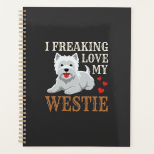 Westie Hund Liebe Typografie Planer