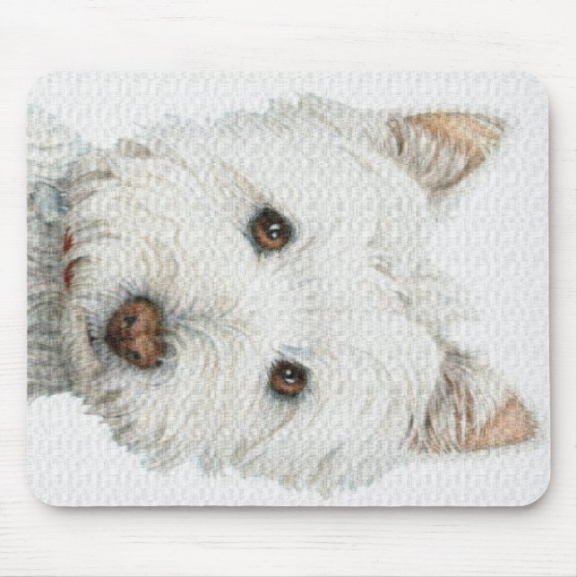 Westie Hund Mousepad (Vorne)