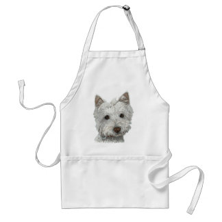 Westie Hund Schürze