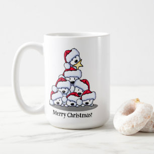 Westie-Hund-Weihnachtsbaum Kaffeetasse