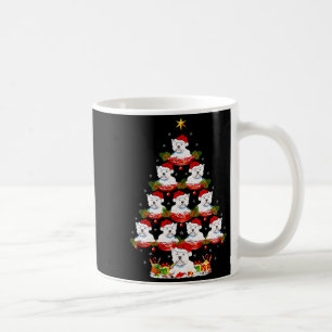 Westie-Hund Weihnachtsbaumbeleuchtung Westie Weihn Kaffeetasse