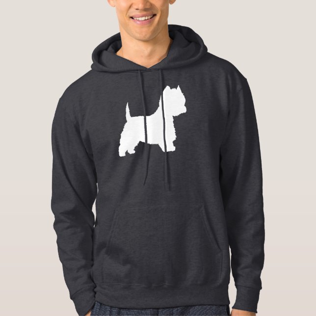 Westie Hund (weiß) Hoodie (Vorderseite)