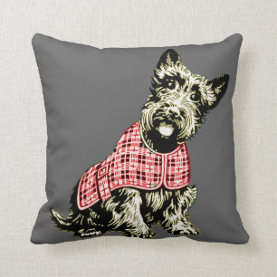 Westie-Hund West Highland Kissen Kissen dunkel