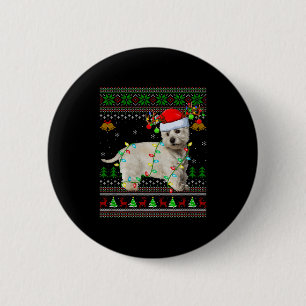 Westie Hund West Highland Terrier Hässlicher Weihn Button