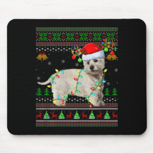 Westie Hund West Highland Terrier hässlicher Weihn Mousepad