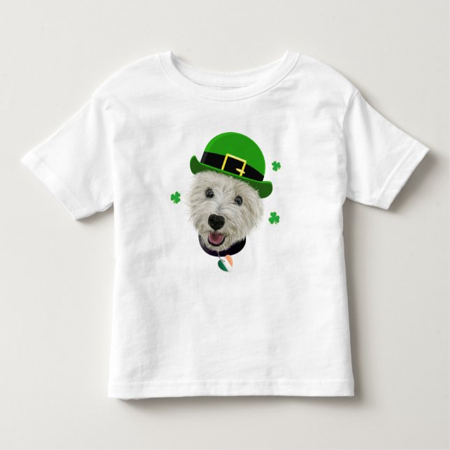 Westie Hundeheiligen Patrick Tagesiren-Flagge Kleinkind T-shirt (Vorderseite)