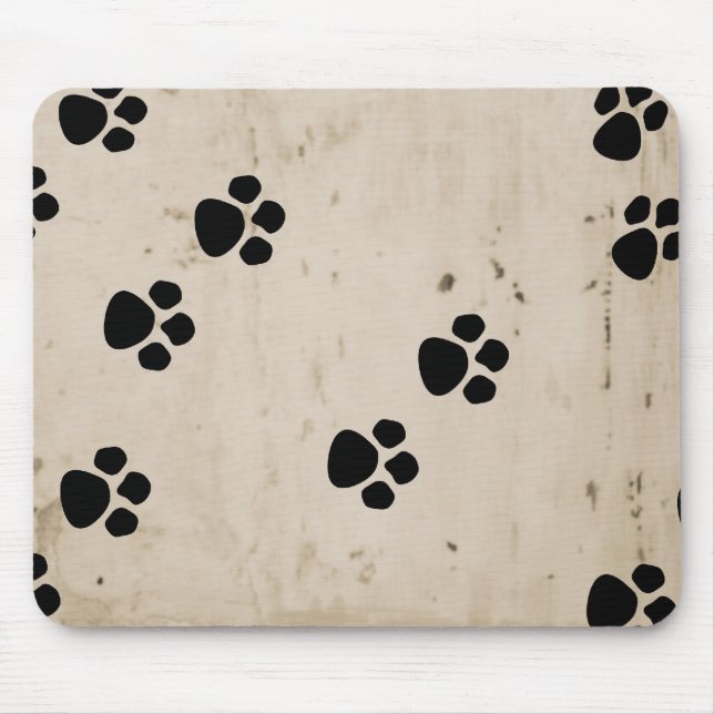 Westie Hundetatzen-Drucke Mousepad (Vorne)
