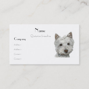 Westie HundeVisitenkarte Visitenkarte
