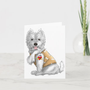 Westie I Love Mom Tattoo Hundeshirt Lustige Gesche Karte