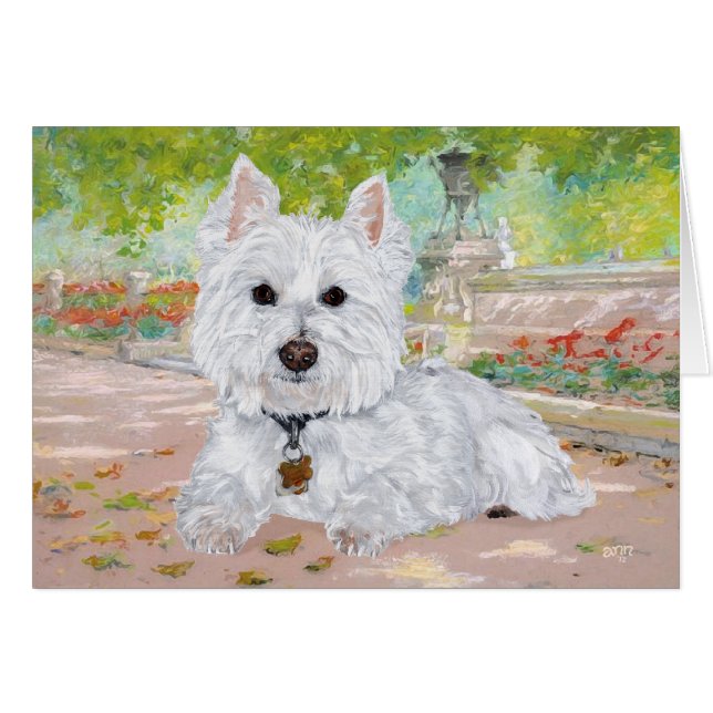 Westie im Park (Vorderseite (Horizontal))
