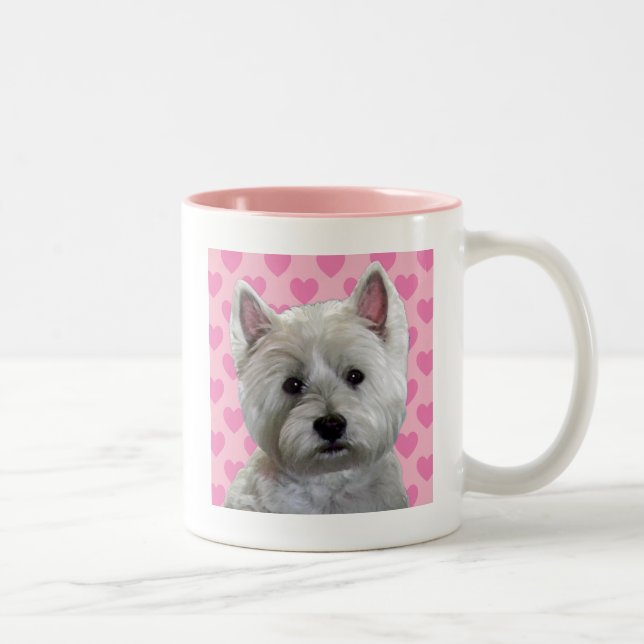 WESTIE IN MEINEM HERZEN ZWEIFARBIGE TASSE (Rechts)