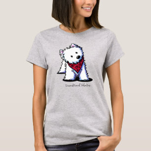 Westie Kissing Bandit Valentine T - Shirt