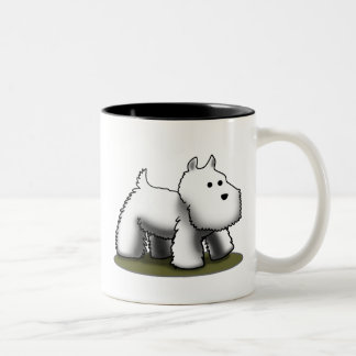 Westie kleiner zweifarbige tasse