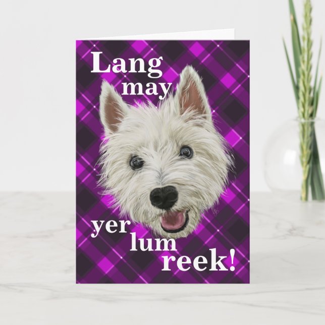 Westie Klugheit! Lang kann Gestank YER Lum! Dankeskarte (Vorderseite)
