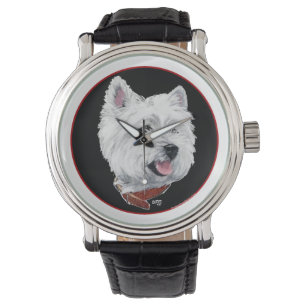 Westie Kopf Armbanduhr