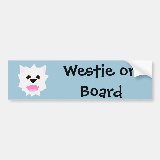 Westie Liebe Autoaufkleber (Vorne)