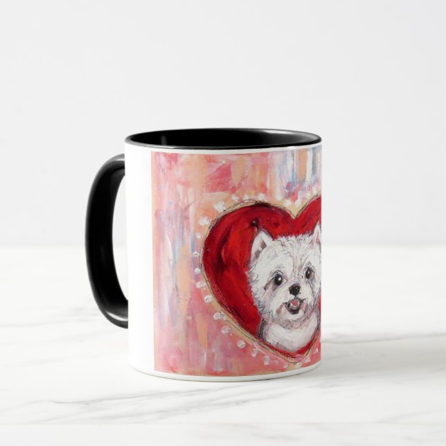 Westie Liebe Tasse (Vorderseite Links)