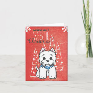 Westie liebt Weihnachtskarte Karte