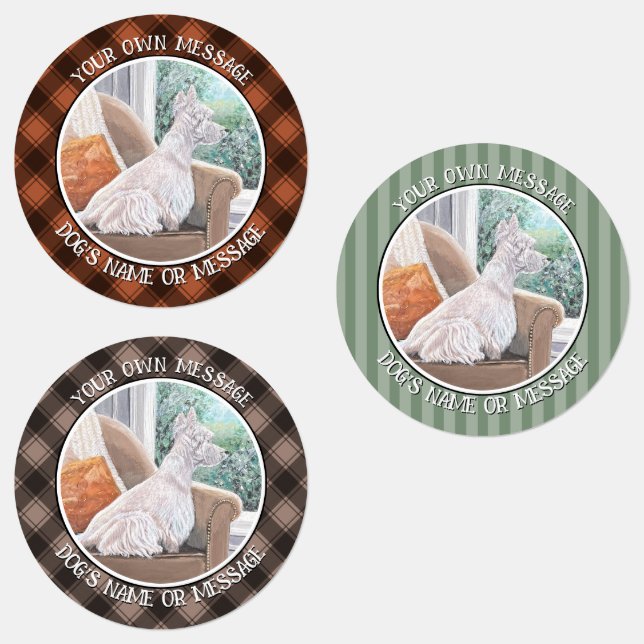 Westie Looking Out a Window Etiketten (Gruppe)