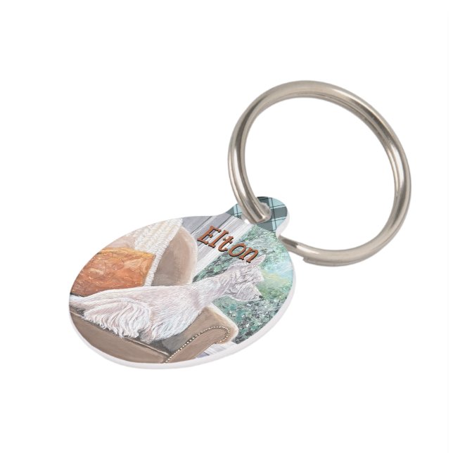 Westie Looking Out a Window Haustiermarke (Seite)